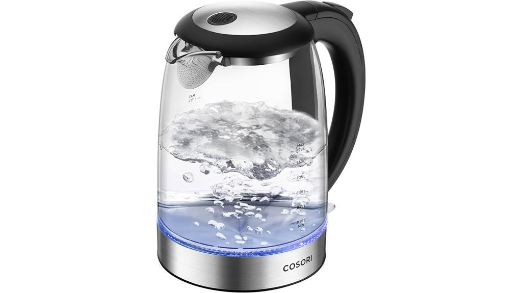 black 1 7l borosilicate kettle
