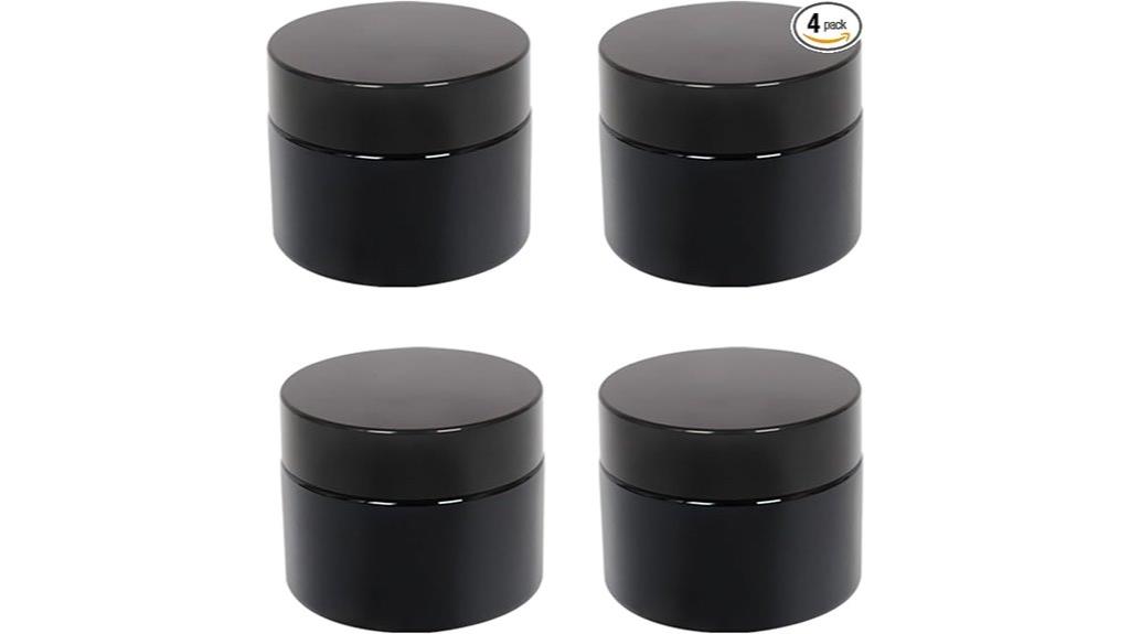 black uv proof travel jars