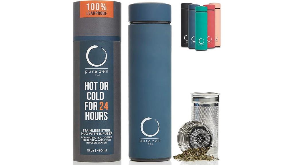 blue 15oz zen thermos