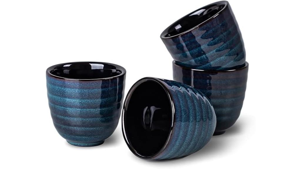 blue japanese ceramic cups