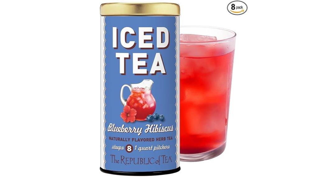 blueberry hibiscus iced tea