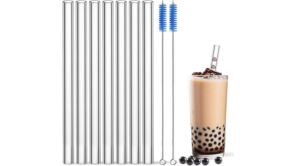 borosilicate boba straws pack