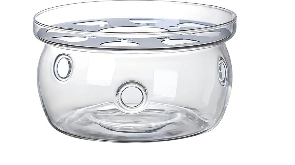 borosilicate glass tea warmer