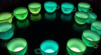 bright tea cups glow