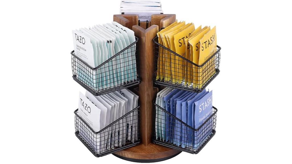 carousel tea bag storage