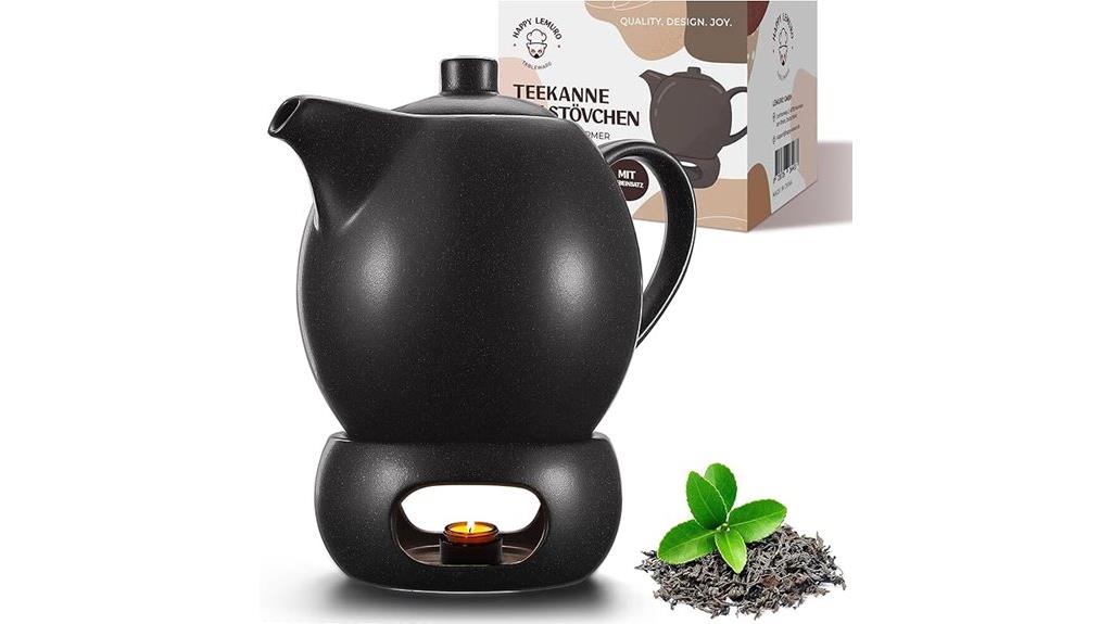ceramic teapot with warmer