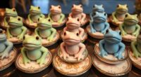 charming ceramic tea frogs