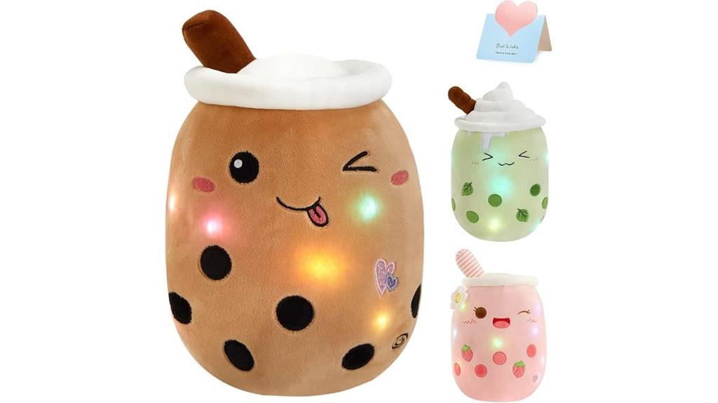 chocolate boba plush pillow