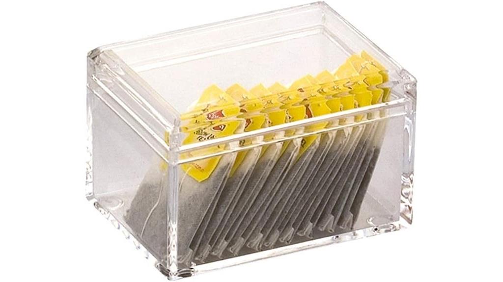 clear acrylic tea organizer