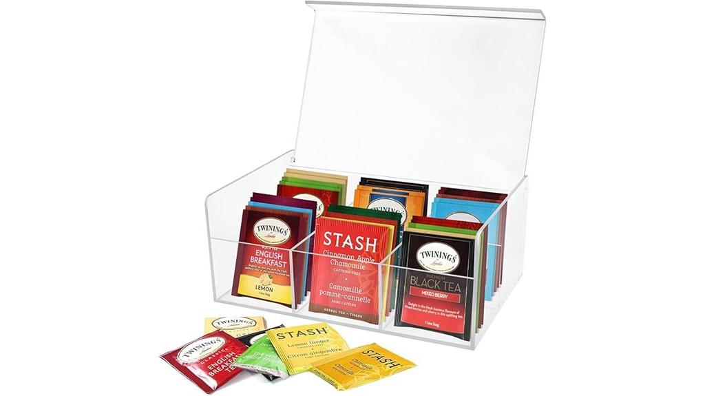 clear plastic tea organizer