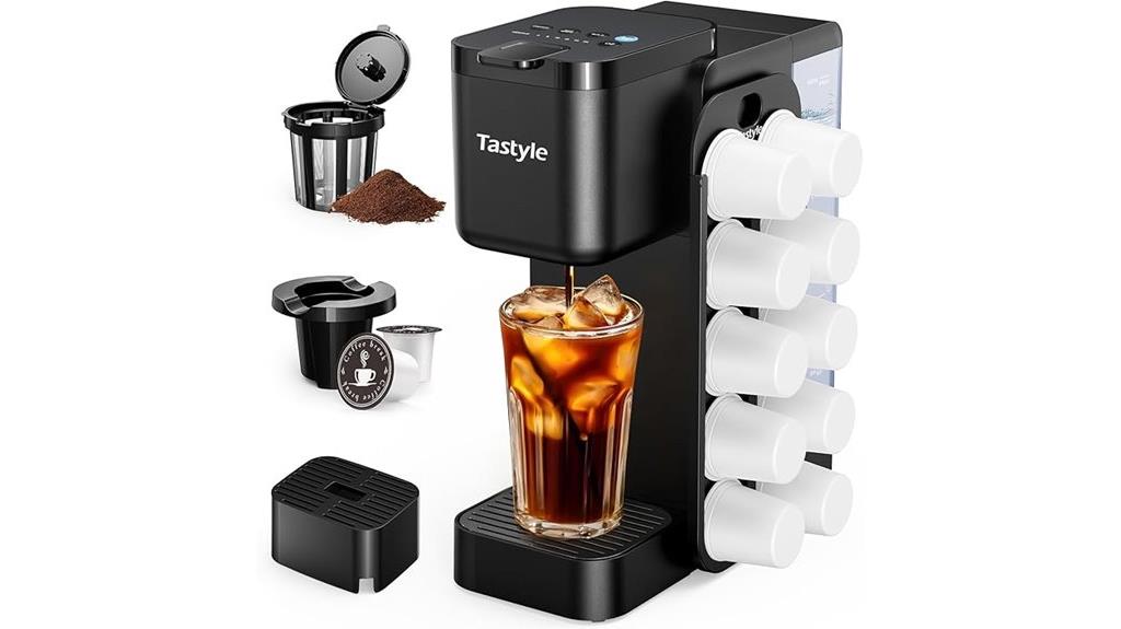 coffee maker with organizer