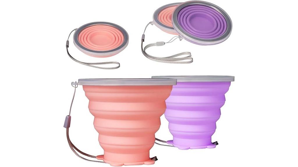 collapsible silicone travel cups