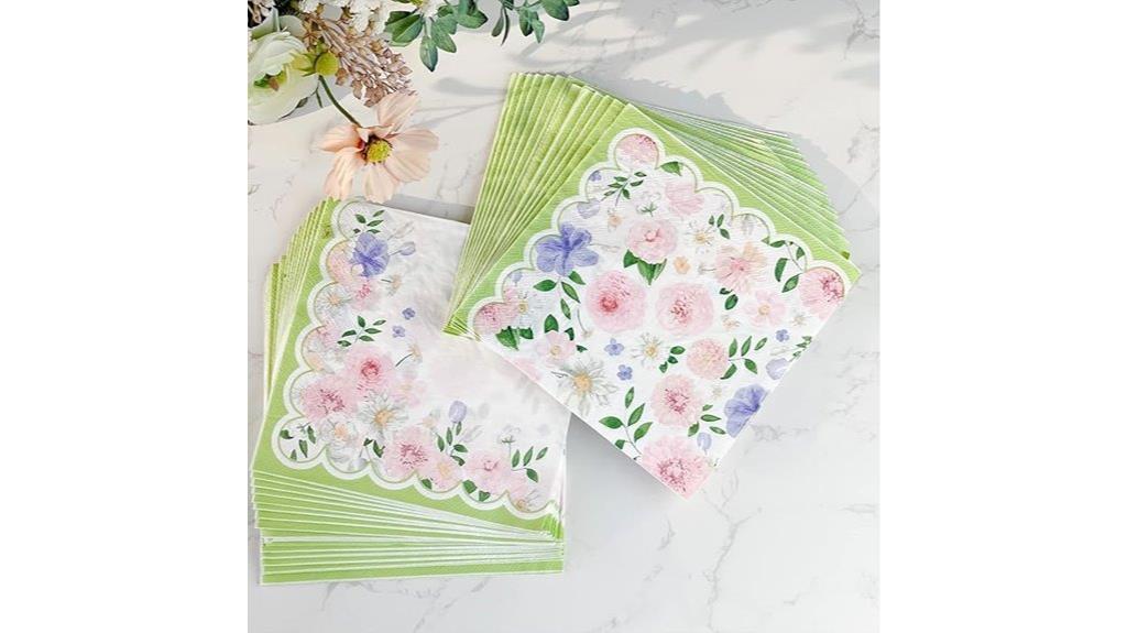 colorful tea party napkins