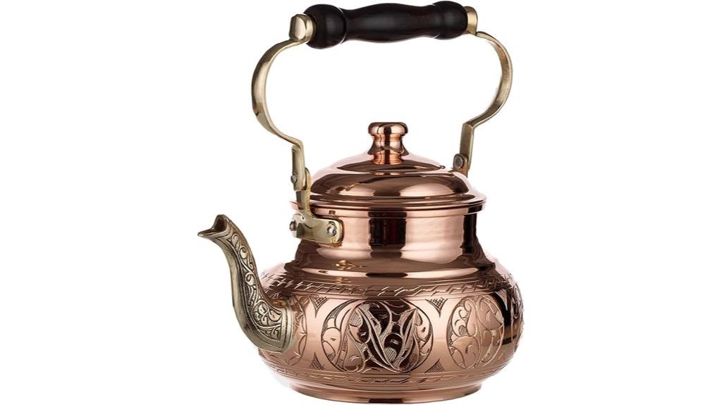 copper handmade tea kettle