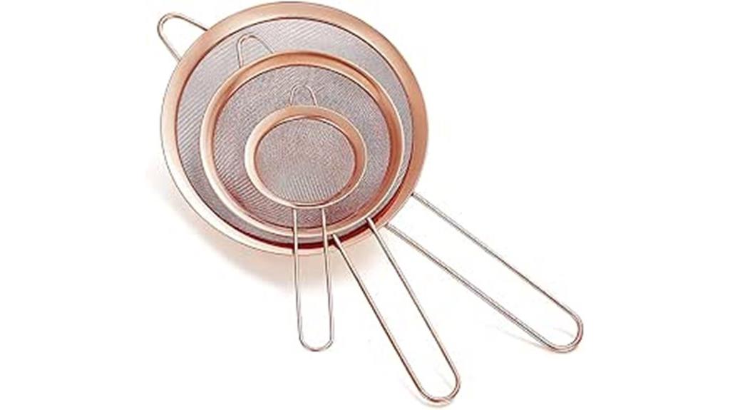 copper mesh strainer set