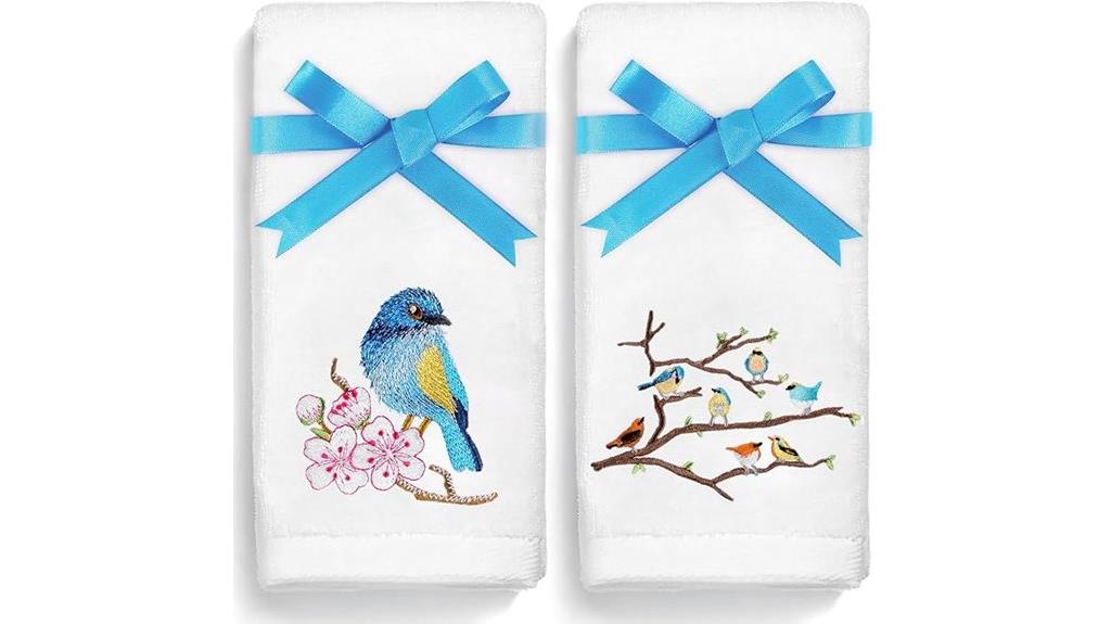 cotton embroidered hand towels