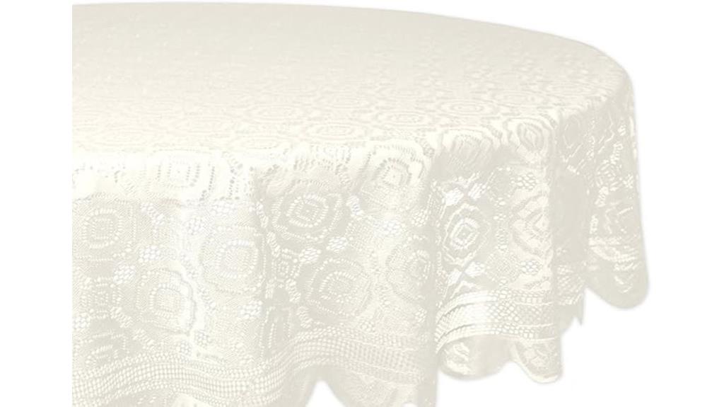 cream vintage lace tablecloth