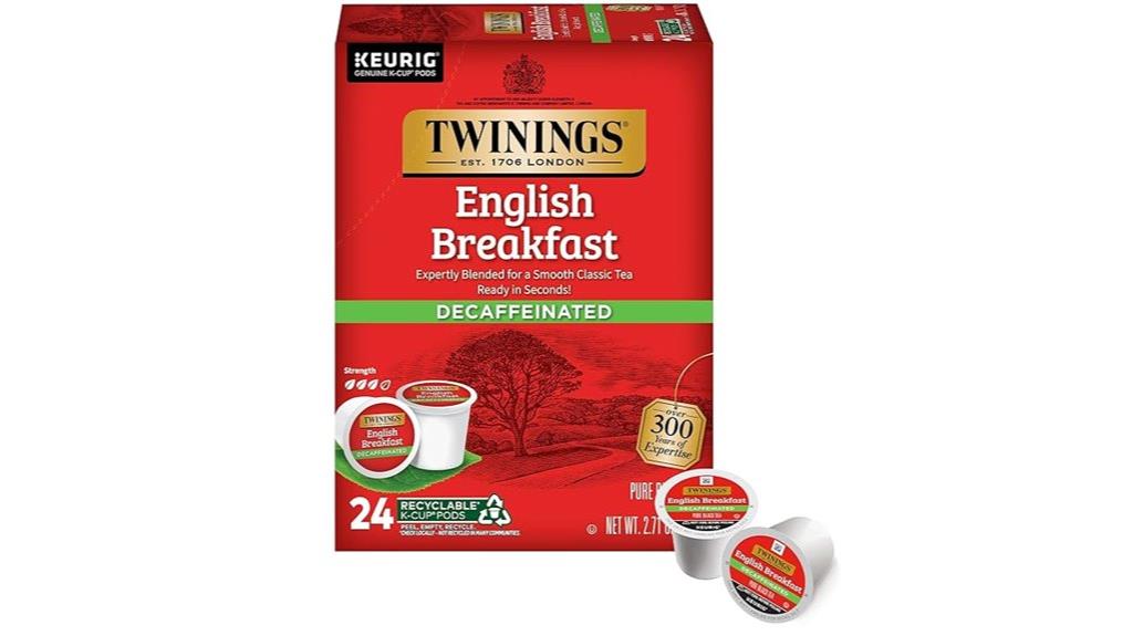 decaffeinated english breakfast pods