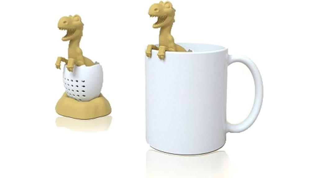 dinosaur eggshell tea infuser