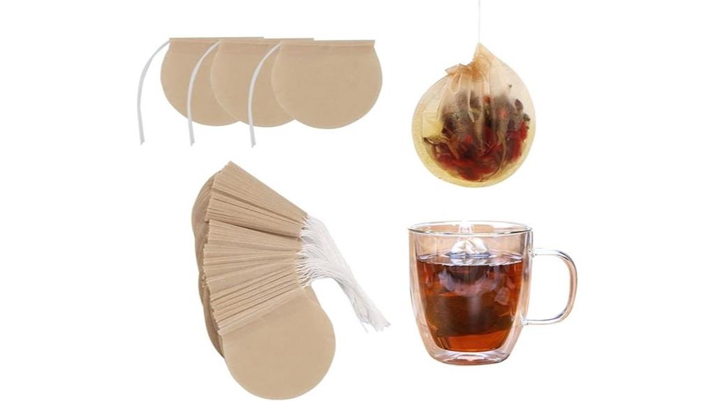 disposable unbleached tea bags