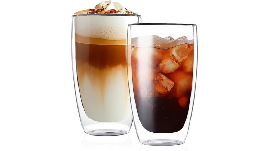 double wall glass mugs