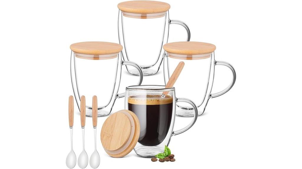 double wall glass mugs