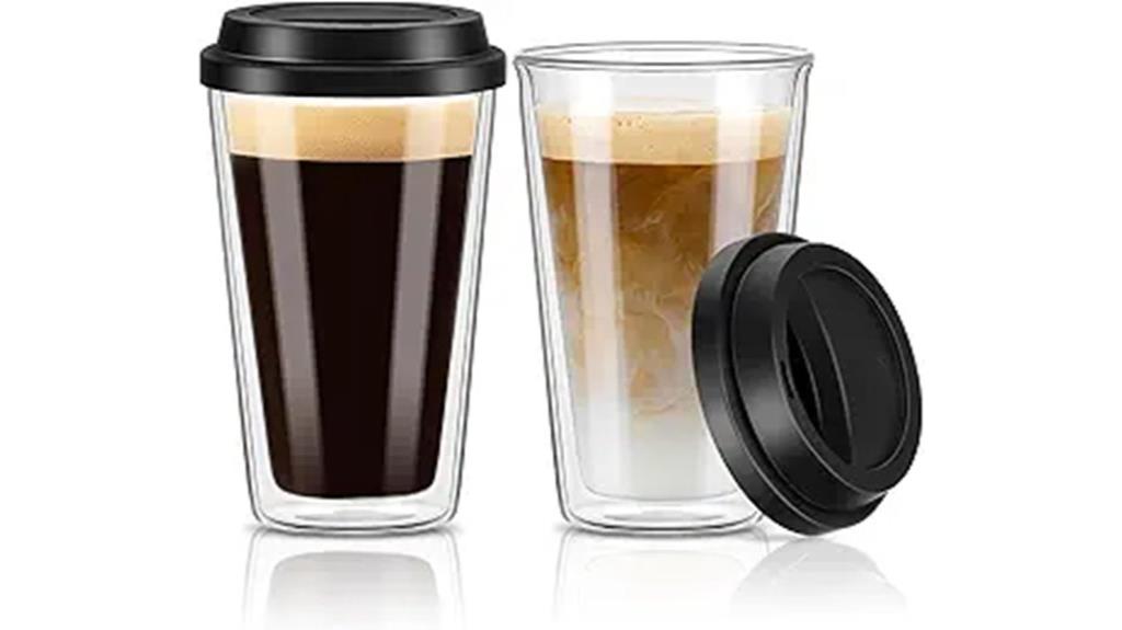 double walled glass mugs