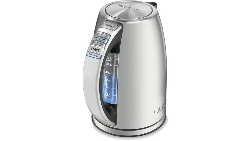 electric kettle with presets