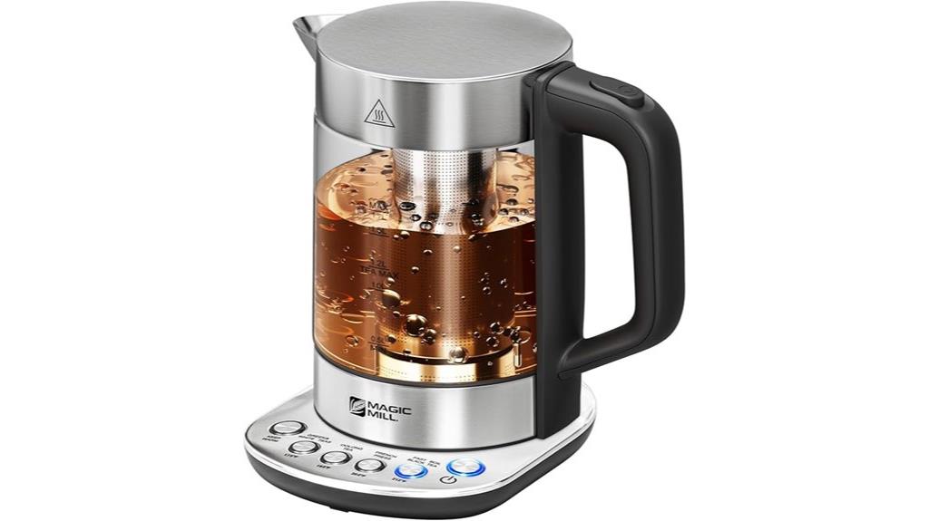 electric kettle with tea infuser