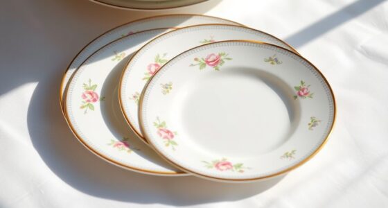 elegant bone china dessert plates
