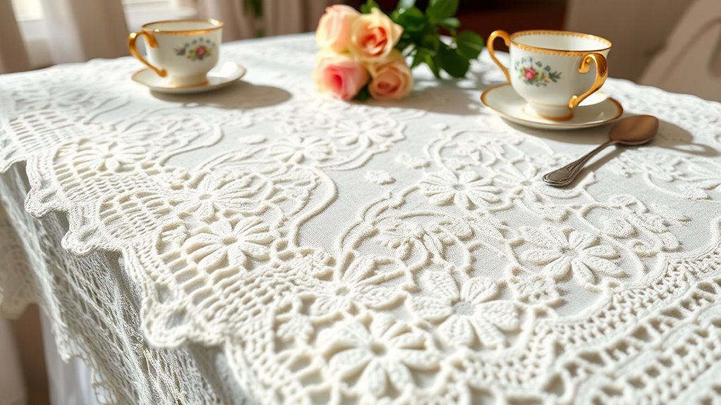 elegant lace tea tablecloths