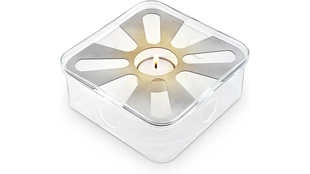 elegant square tea warmer