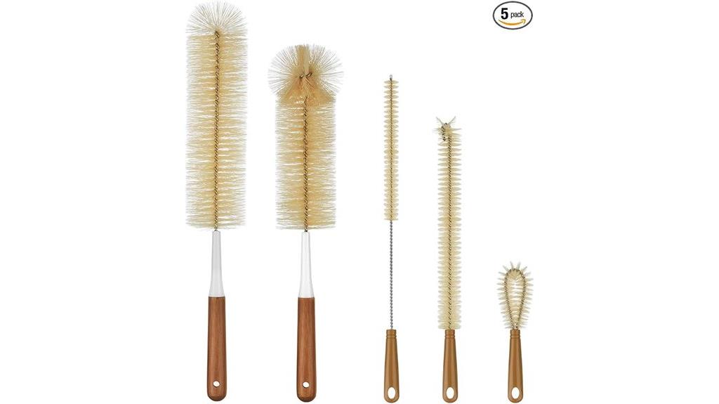 five bottle brush set