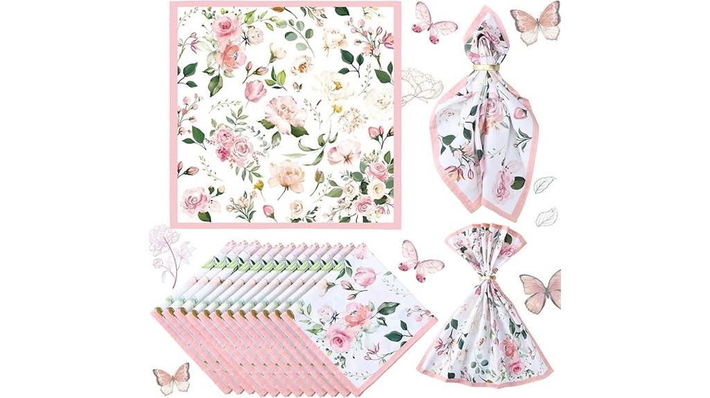 floral cloth napkin set