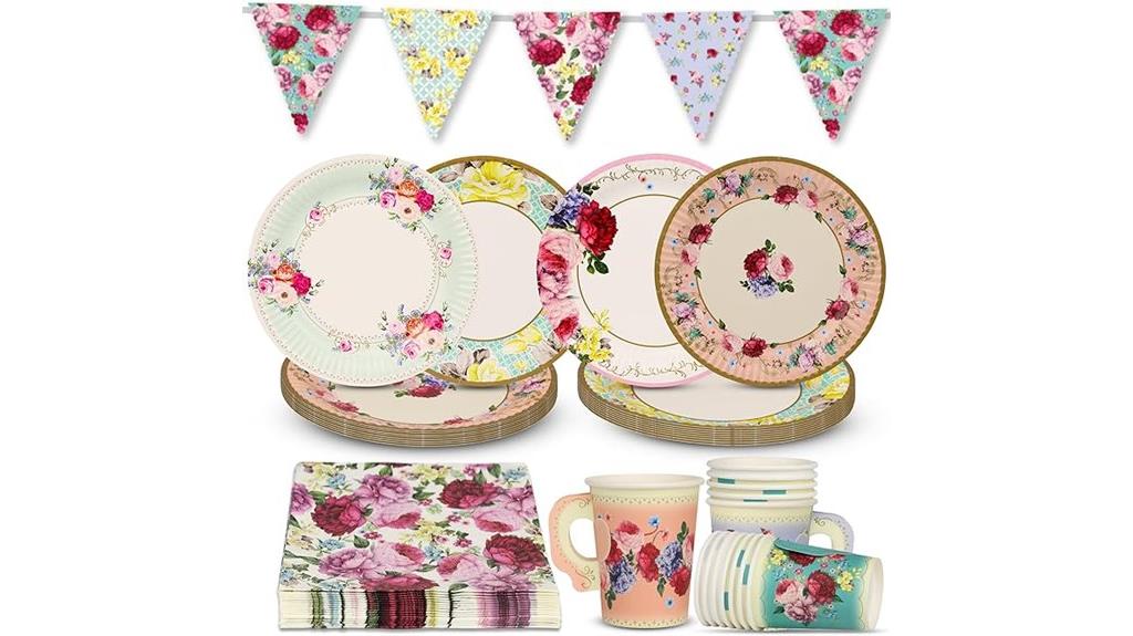 floral tea party decor