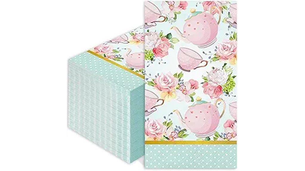floral tea party napkins
