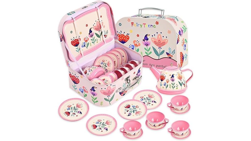 floral tea party set