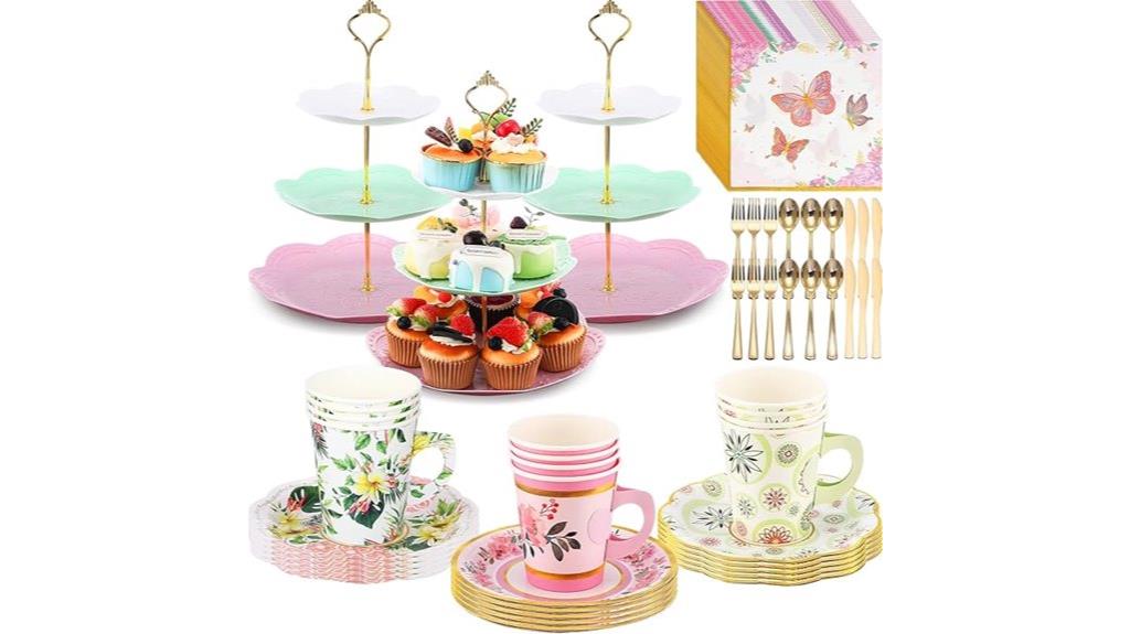 floral tea party set