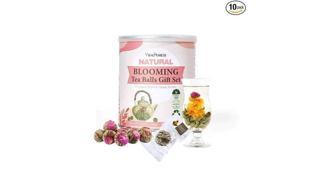 flowering tea gift set