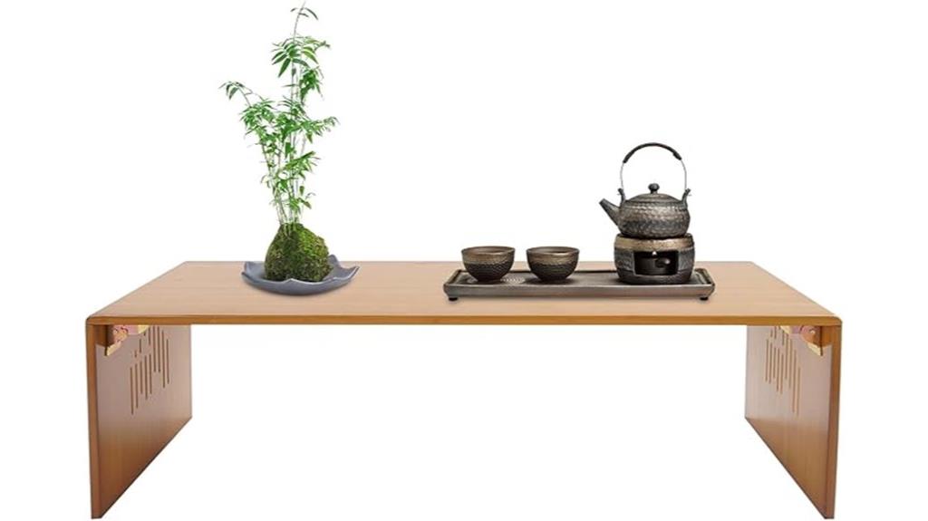 foldable bamboo coffee table
