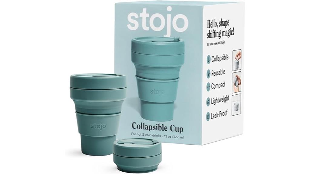 foldable silicone travel mug