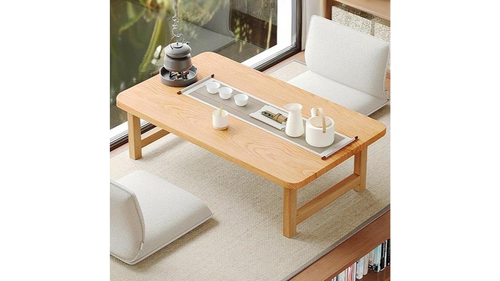folding bamboo tatami table