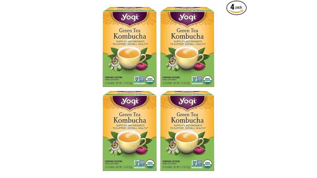 four packs of green tea