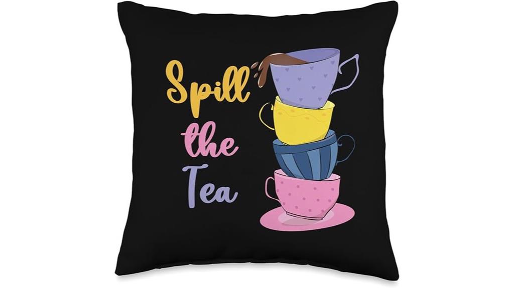 funny tea lover pillow