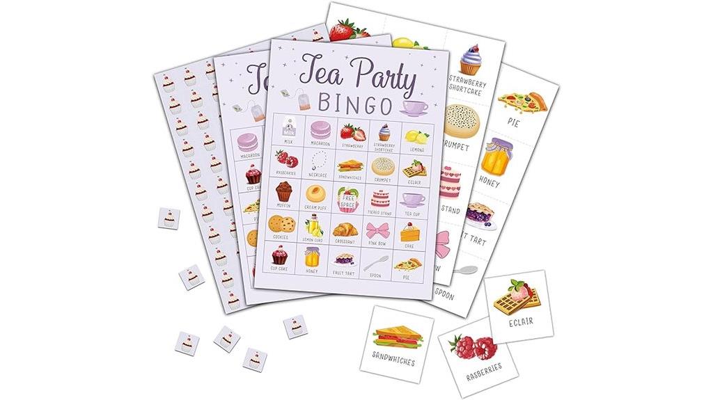 garden tea party bingo