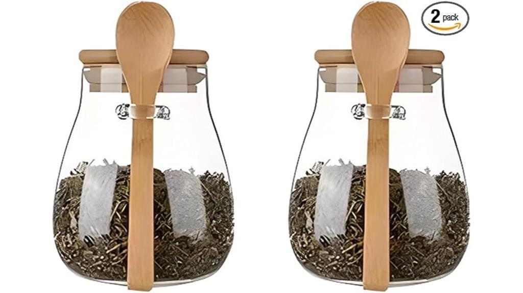 glass jar storage set