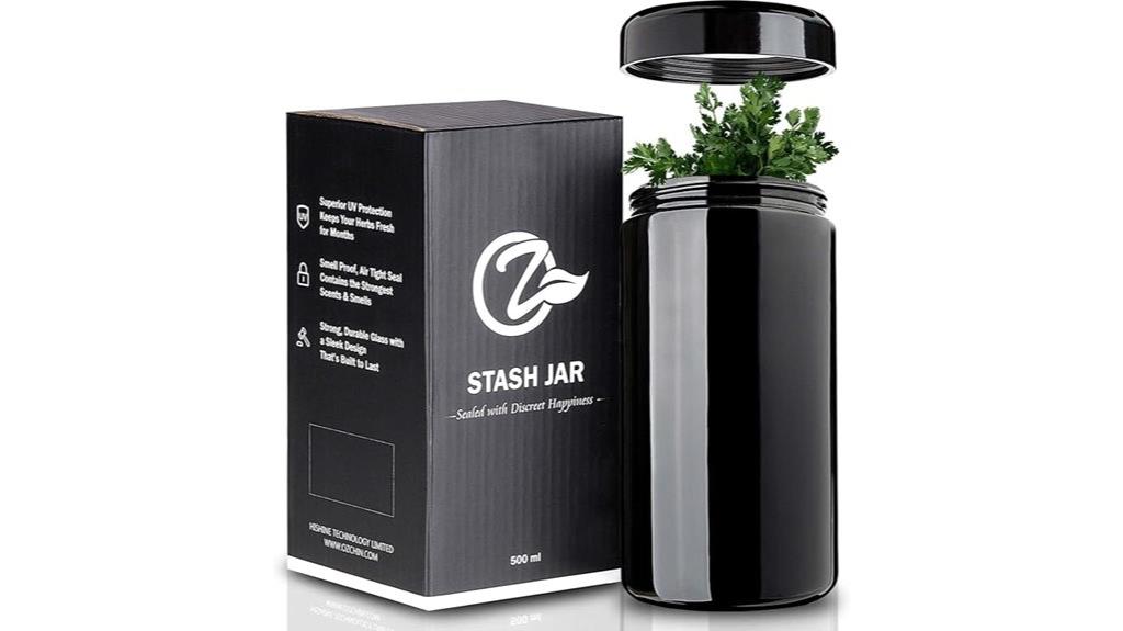 glass jar with airtight lid