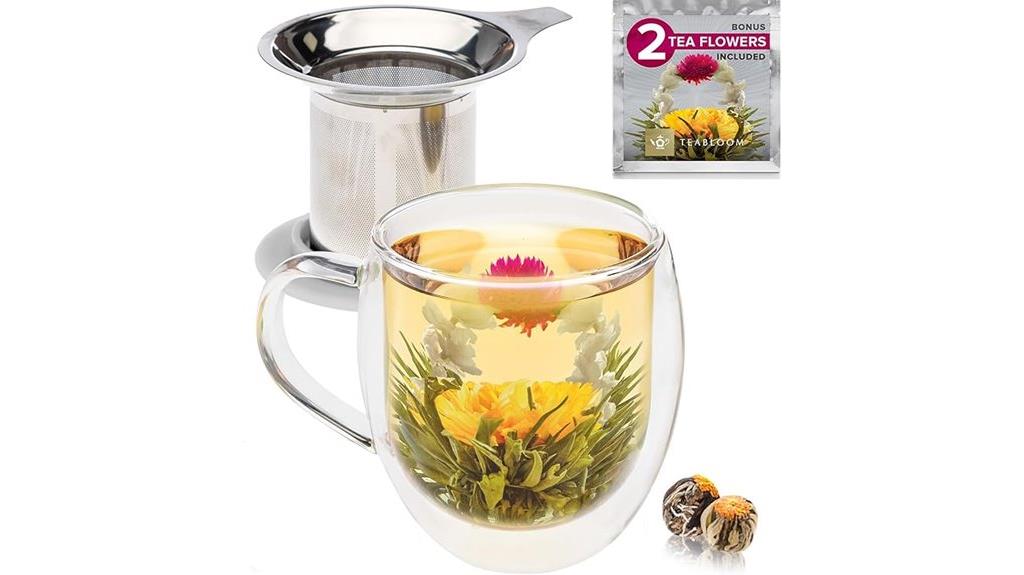 glass mug with infuser