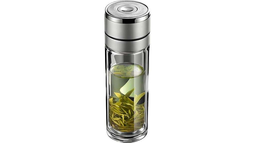 glass tea infuser bottle