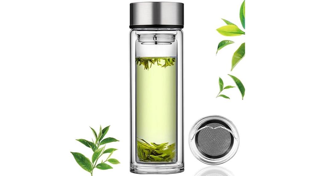 glass tea infuser bottle